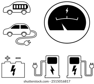 Conjunto vetorial de estações de gás transporte ecológico