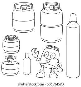 vector set of gas tank