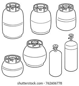 vector set of gas tank