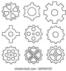 vector set of gear