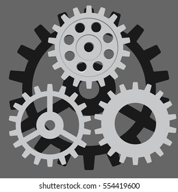 Vector set. Gear, cog, sprocket or wheel