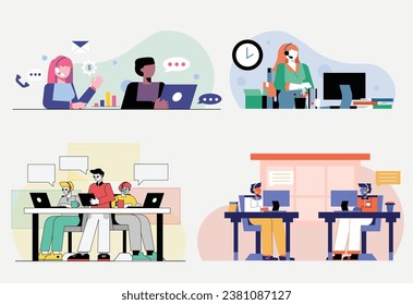 Vector Set General Customer Service Illustrations. This versatile vector set offers a wide range of general customer service illustrations, perfect for enhancing your projects