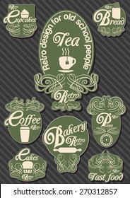 Vector set of generic food and drink product labels