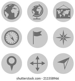 Vector Set of  Geography Icons.