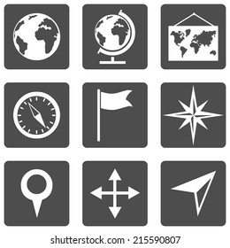 Vector Set of  Geography Icons.