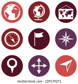 Vector Set of  Geography Icons.