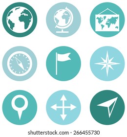 Vector Set of  Geography Icons.