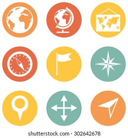 Vector Set of  Geography Icons.