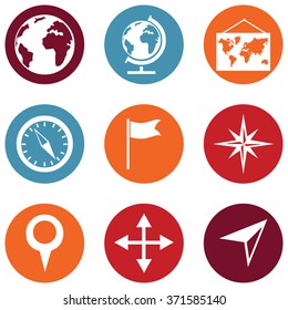Vector Set of  Geography Icons.