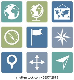 Vector Set of  Geography Icons.