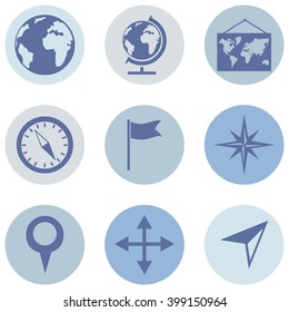 Vector Set of  Geography Icons.