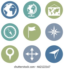 Vector Set of  Geography Icons.