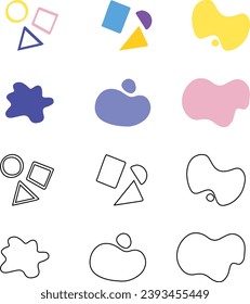 Vector set of geometric and abstract shapes