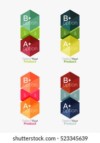 Vector set of geometric paper business infographics layouts
