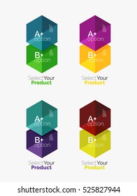 Vector set of geometric paper business infographics layouts