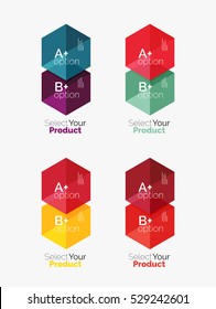 Vector set of geometric paper business infographics layouts