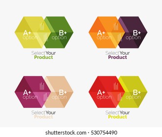 Vector set of geometric paper business infographics layouts