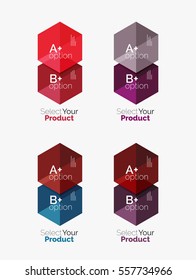 Conjunto vetorial de layouts de infográficos empresariais de papel geométrico