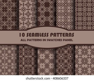 vector set of geometric patterns for design