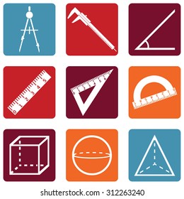 Vector Set of Geometry Icons.