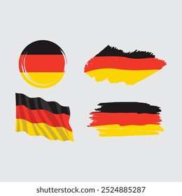 vector set germany national flag