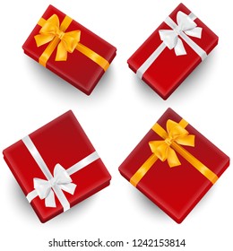 Vector set of gift boxes.