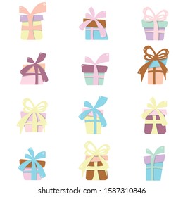 vector set of gift boxes