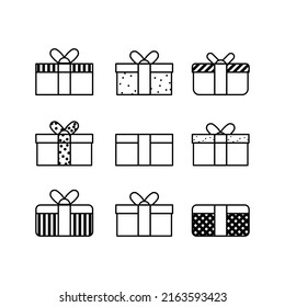 vector set of gift boxes