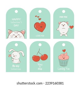 vector set of gift tags