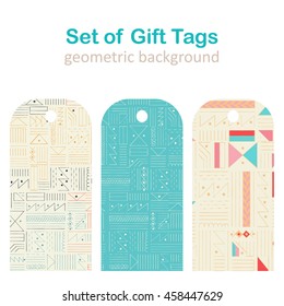 Vector set gift tags, stickers and labels. Template for Greeting Congratulations.