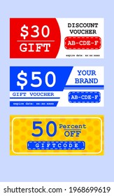 conjunto vectorial de vales de regalo y etiquetas de cupón para ilustración de venta