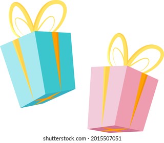 vector set of gifts for web design