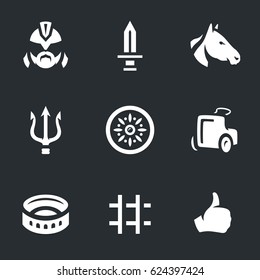 Vector Set of Gladiator Arena Icons.