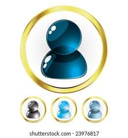 Conjunto vectorial de vidrio azul (versión 25482736)
