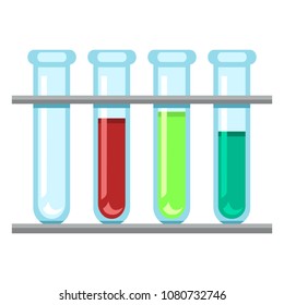 Vector Set Glass Test Tubes On Stock Vector (Royalty Free) 1080732746 ...