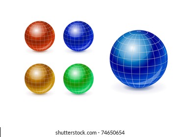 vector set of globe, 10eps