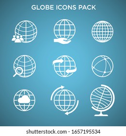 Vector Set of Globe Icons