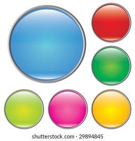 A vector set of glossy buttons. color modifiable.