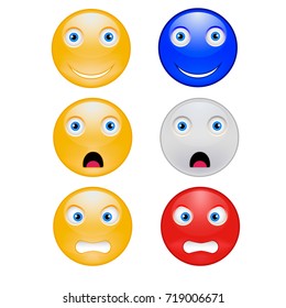 Vector set of glossy Emoticons