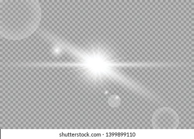 Vector set of glowing light bursts with sparkles on transparent background. Transparent gradient stars, lightning flare. Magic, bright, natural effects. Abstract texture for your design and business. 