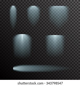 Vector set of glowing light bursts on black. Gradient transparent stars, lightning flare. Magic, bright, natural effects. Banner for Christmas celebrate. Abstract template for your design and business