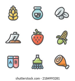Vector Set of GMO Icons.