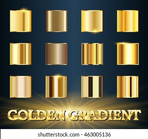 Vector set gold gradients 
