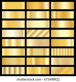 Vector set of gold gradients