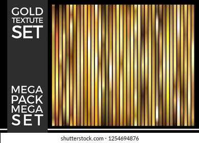 Vector Set of Gold Gradients, Golden Squares Collection, Textures Group Eps 10