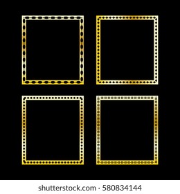 Vector set of golden frame