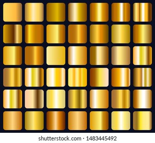 Vector Set Golden Gradients Vector Illustration Stock Vector (royalty 