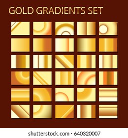 Vector set of golden gradients for your projects