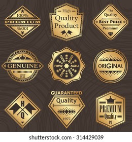 Vector set of golden labels    