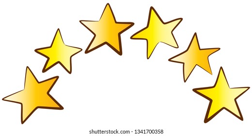 Vector Set Golden Stars Illustration Stars Stock Vector (Royalty Free ...